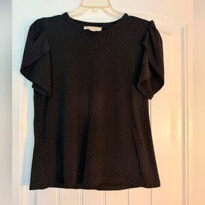 Michael Kors Black Top with White Dots